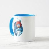 Bunnyx Blue Abzeichen Tasse (Vorderseite Links)