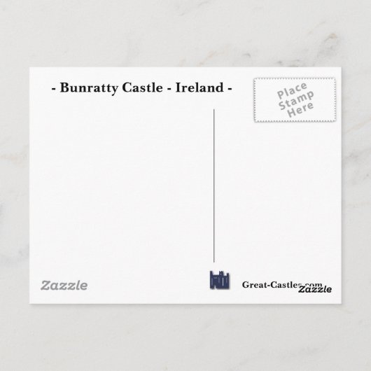 Bunratty Castle Postcard Postkarte (Rückseite)