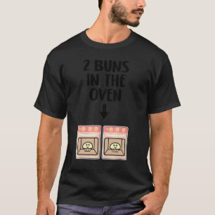 Buns in den Oven Twins Schwangerschaft Ankündigung T-Shirt
