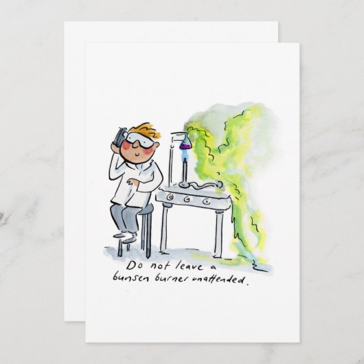 Bunsen Burner Einladung (Vorne/Hinten)