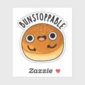 Bunstoppable Funny Bun Pun Aufkleber (Blatt)