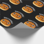 Bunstoppable Funny Bun Pun Dark BG Geschenkpapier (Ecke)