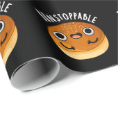 Bunstoppable Funny Bun Pun Dark BG Geschenkpapier (Rolleneckpunkt)
