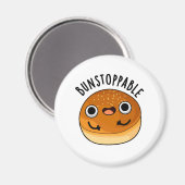 Bunstoppable Funny Bun Pun Magnet (Vorderseite/Rückseite)
