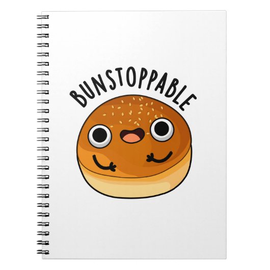 Bunstoppable Funny Bun Pun Notizblock (Vorderseite)
