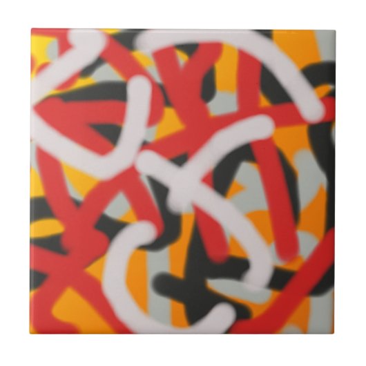bunt 0748 abstrakte Kunst Fliese (Vorderseite)