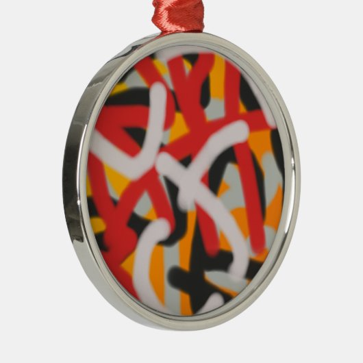 bunt 0748 abstrakte Kunst Silbernes Ornament (Rechts)