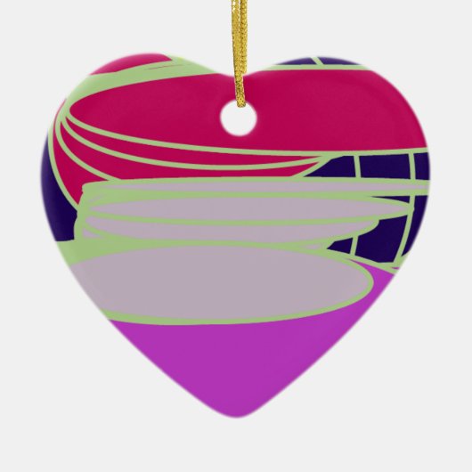 bunt 1332 abstrakte Kunst Keramikornament (Vorne)