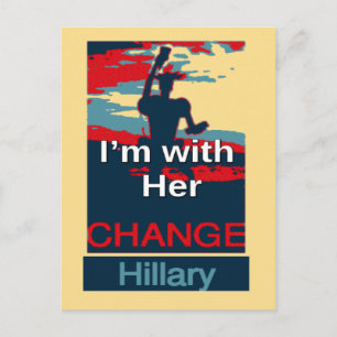 Bunt 2016 Ich bin mit ihr Für Hillary USA S Postkarte