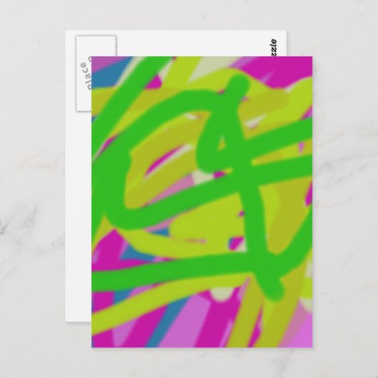 bunt 3748 abstrakte Kunst Postkarte (Vorne/Hinten)