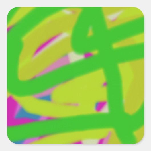 bunt 3748 abstrakte Kunst Quadratischer Aufkleber (Vorderseite)
