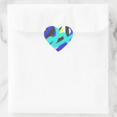 bunt 768 abstrakte Kunst Herz-Aufkleber (Tasche)