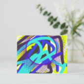 bunt 768 abstrakte Kunst Postkarte (Stehend Vorderseite)