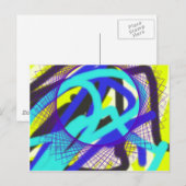 bunt 768 abstrakte Kunst Postkarte (Vorne/Hinten)