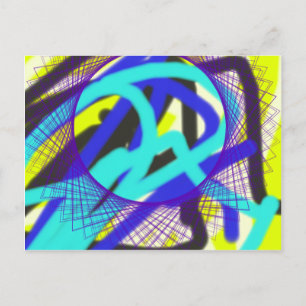 bunt 768 abstrakte Kunst Postkarte