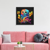 BUNT ABSTRAKTE EULE LEINWANDDRUCK (Insitu (Wohnzimmer))