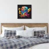 BUNT ABSTRAKTE EULE LEINWANDDRUCK (Insitu (Schlafzimmer))