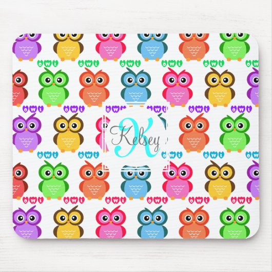 Bunt besitzen Sie Monogramm Mousepad (Vorne)
