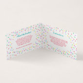 Bunt besprüht selbst gemachte Plätzchen-Mischung Visitenkarten (Innenseite)