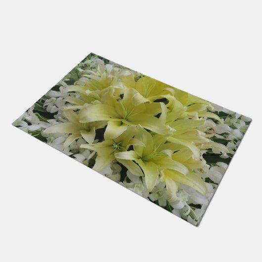 bunt+ Blume, Garten+ gnome, calla+ l Fußmatte (Schrägansicht)