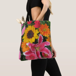 bunt+ Blume, Garten+ gnome, calla+ l Tasche