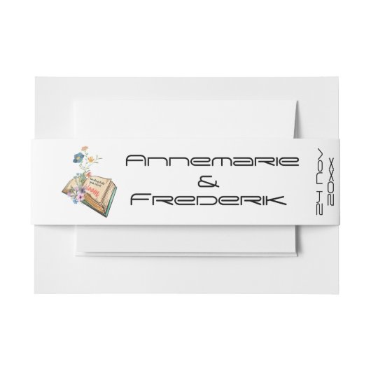 Bunt | Boho | WILDBLUME Einladungsbanderole (Vorderseite Beispiel)