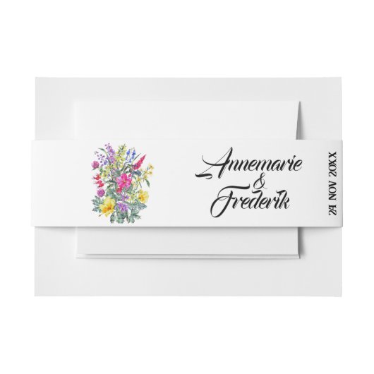 Bunt | Boho | WILDBLUME Einladungsbanderole (Vorderseite Beispiel)