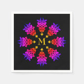 Bunt | CHRISTMAS TREE | Monogramm Serviette (Vorderseite)