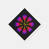 Bunt | CHRISTMAS TREE | Monogramm Serviette (Ecke)