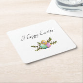 Bunt dekorative Ostereier Botanisch Rechteckiger Pappuntersetzer (angewinkelt)