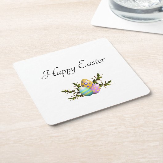 Bunt dekorative Ostereier Botanisch Rechteckiger Pappuntersetzer (angewinkelt)