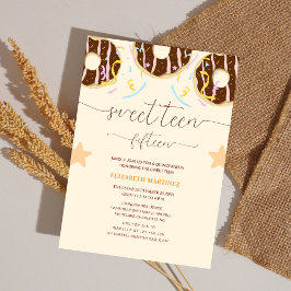 bunt Donut süße 15 Quinceañera Einladung