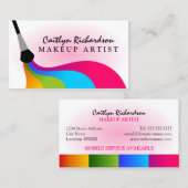 Bunt erröten Maskenbildner Visitenkarte (Vorne/Hinten)