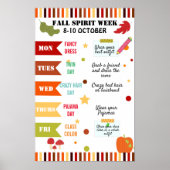 bunt fallend Spirit week School Flyer Poster (Vorne)
