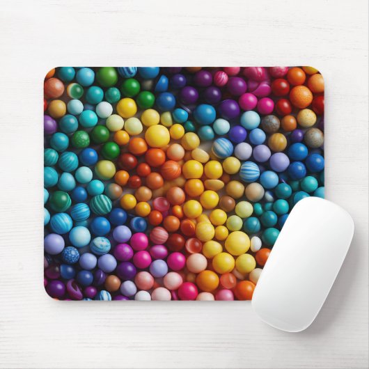BUNT FARBIGE KUNSTSTOFFPERLEN MOUSEPAD (Mit Mouse)