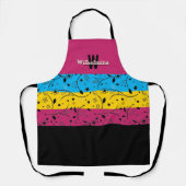 Bunt | Floral | Personalisiert Monogramm Schürze (Vorderseite)