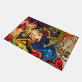 bunt, fröhlich, farbig + Muster, textil Fußmatte (Schrägansicht)