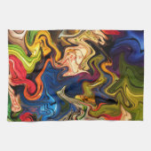 bunt, fröhlich, farbig + Muster, textil Geschirrtuch (Horizontal)