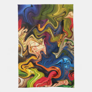 bunt, fröhlich, farbig + Muster, textil Geschirrtuch