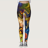 bunt, fröhlich, farbig + Muster, textil Leggings (Vorderseite)
