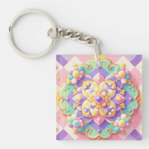 bunt Frühling/Ostern/Prinzessin Pastellfarben Schlüsselanhänger