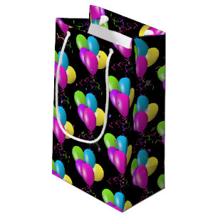 bunt Geburtstagskaffetti auf Ballons Kleine Geschenktüte