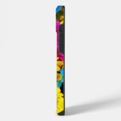 Bunt gefärbte Gänseblümchen iPhone Hülle (Linke Seite)