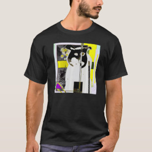 Bunt gefärbte Katze miaut Kätzchen süßes Kätzchen T-Shirt