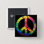 Bunt gefärbter Frieden Button (Vorne & Hinten)