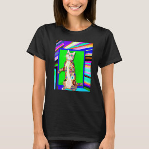 Bunt gefärbtes Kätzchen Katzen Meme T-Shirt
