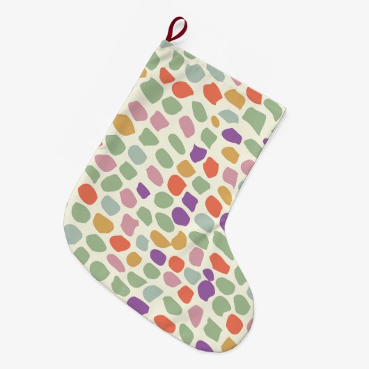 bunt gemustert großer weihnachtsstrumpf (Vorderansicht (hängend))