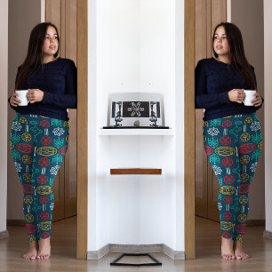 bunt geometrisch leggings