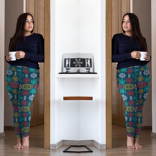 bunt geometrisch leggings