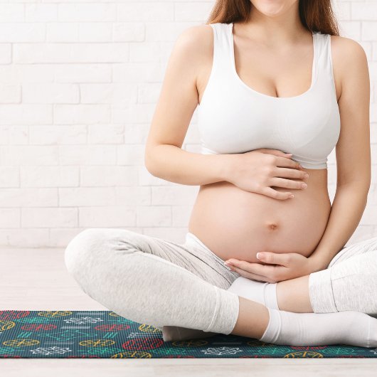 bunt geometrisch yogamatte